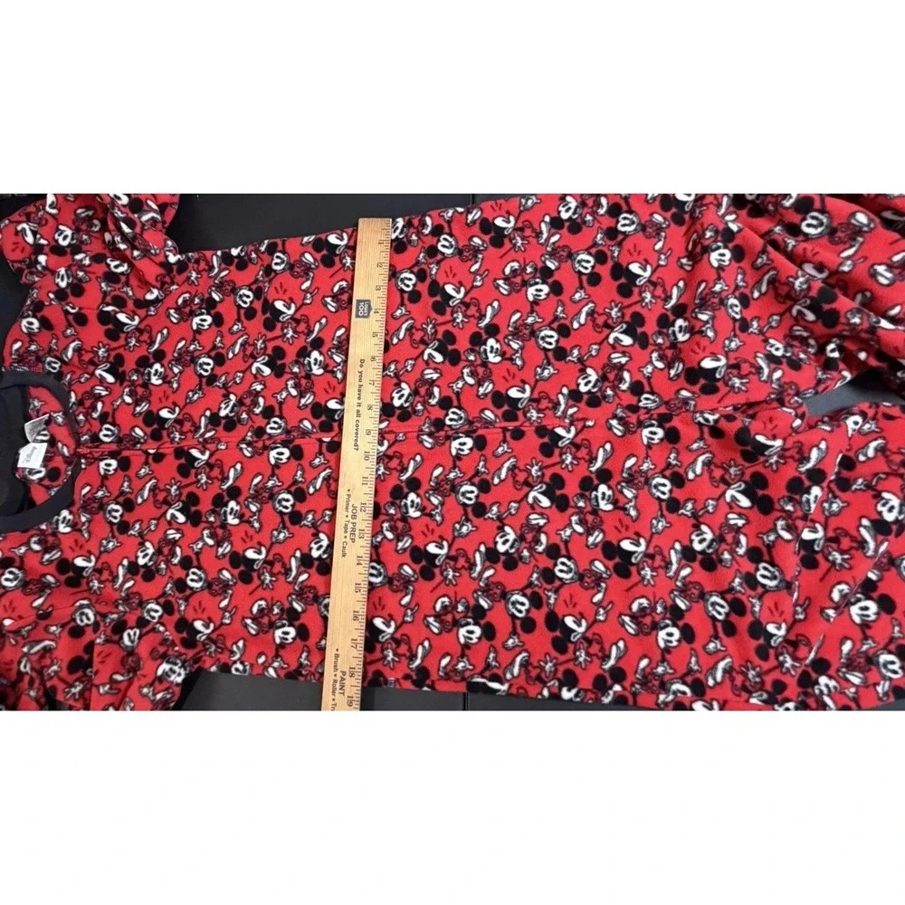 Disney Mickey Mouse Red Footed Pajamas Women's Small Gently Used - Picture 12 of 15